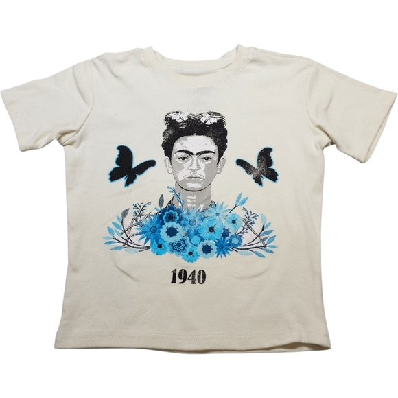 Self Portrait Frida Kahlo Artist Portrait 1940 Cropped Graphic Tee Size XS - Picture 1 of 8